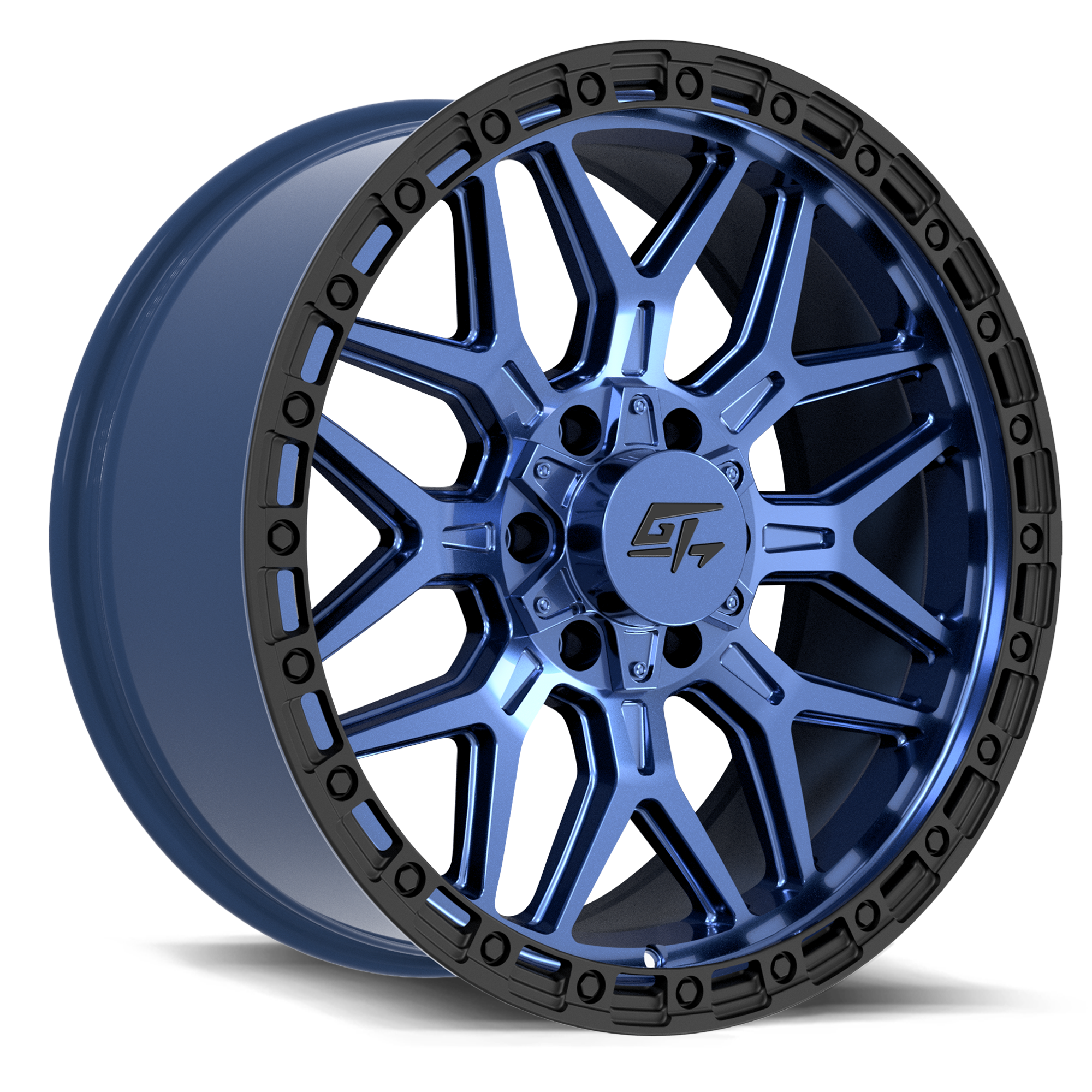 GT OFFROAD Revolt 17x9 5x127 / 5x139.7 +12 Midnight Blue with Black Ring