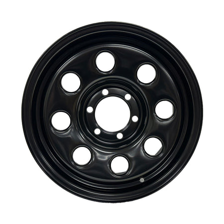 Enthuze – 17X8 8X165.1 ET25 CB121.3 BLACK STEEL WHEEL