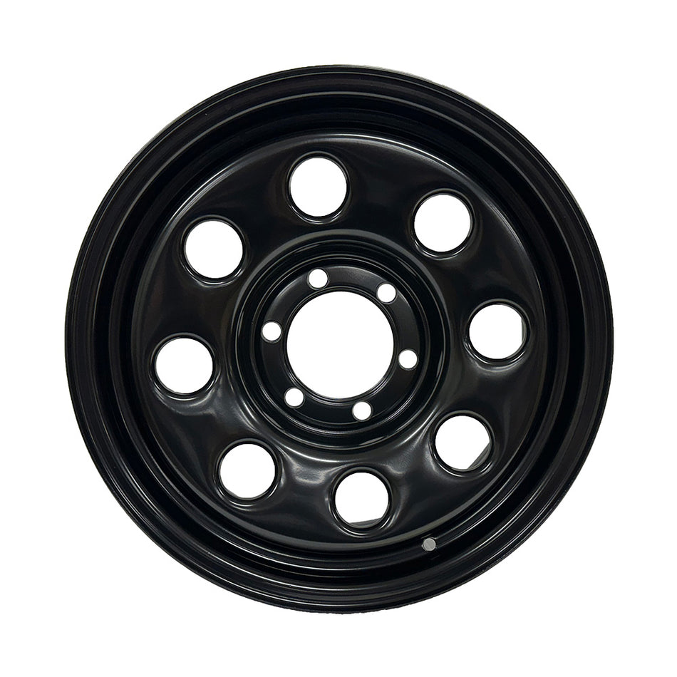Enthuze – 16X7 6X139.7 ET6 CB106.1 BLACK STEEL WHEEL