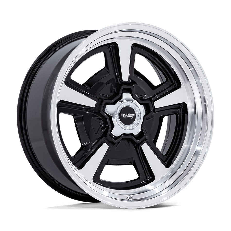American Racing Vintage VN517 MARAUDER – 20X10 – BLANK – 6 mm – GLOSS BLACK MCH W/ DIA-CUT LIP