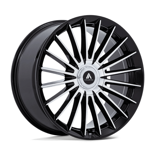 Asanti Black AB048 VICEROY – 26X10 – BLANK – 20 mm – GLOSS BLACK W/ MACHINED FACE
