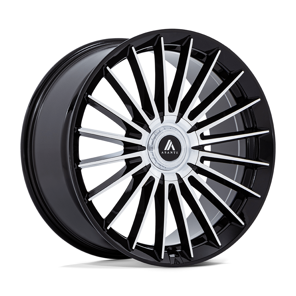 Asanti Black AB048 VICEROY – 20X10.5 – 5X112/5X120 – 38 mm – GLOSS BLACK W/ MACHINED FACE