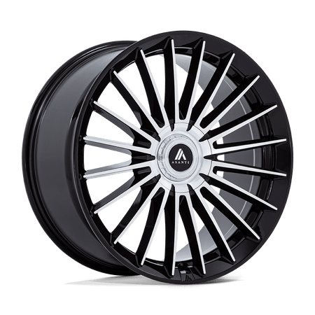 Asanti Black AB048 VICEROY – 20X10.5 – 5X112/5X120 – 38 mm – GLOSS BLACK W/ MACHINED FACE