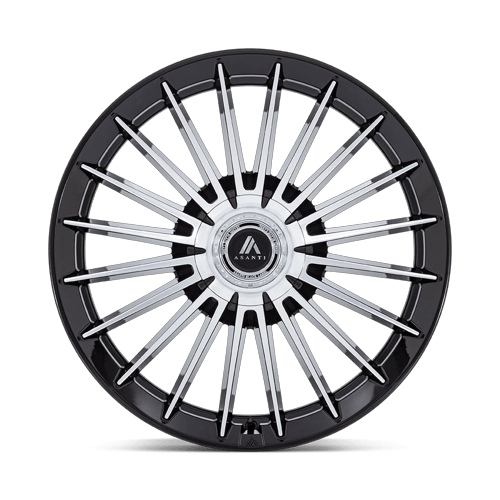 Asanti Black AB048 VICEROY – 20X10.5 – 5X112/5X114.3 – 40 mm – GLOSS BLACK W/ MACHINED FACE