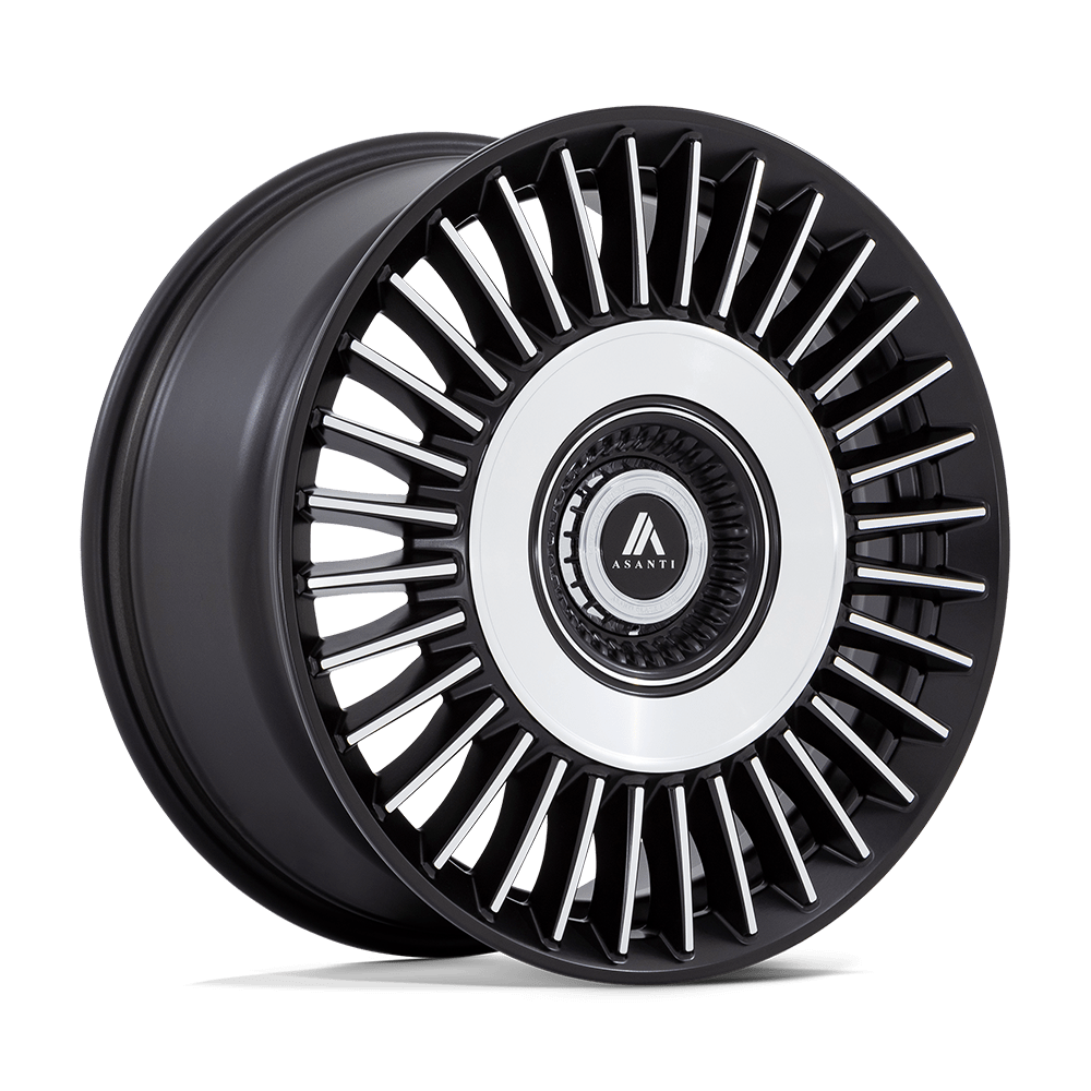 Asanti Black AB040 TIARA – 22X10.5 – 5X112/5X120 – 38 mm – SATIN BLACK BRIGHT MACH FACE