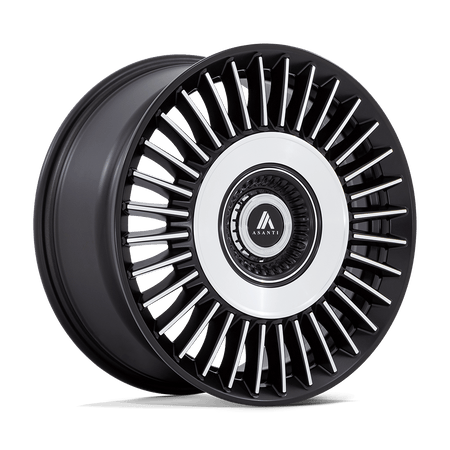 Asanti Black AB040 TIARA – 22X10.5 – 5X112/5X120 – 38 mm – SATIN BLACK BRIGHT MACH FACE