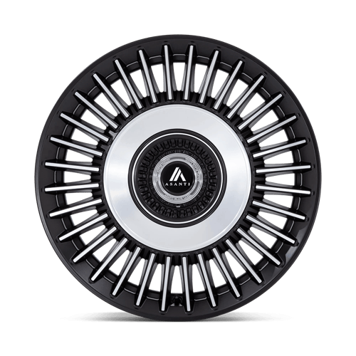 Asanti Black AB040 TIARA – 20X10.5 – 5X115/5X120 – 18 mm – SATIN BLACK BRIGHT MACH FACE