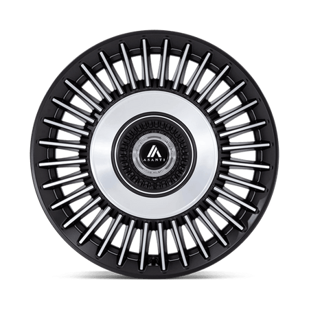 Asanti Black AB040 TIARA – 20X10.5 – 5X115/5X120 – 18 mm – SATIN BLACK BRIGHT MACH FACE