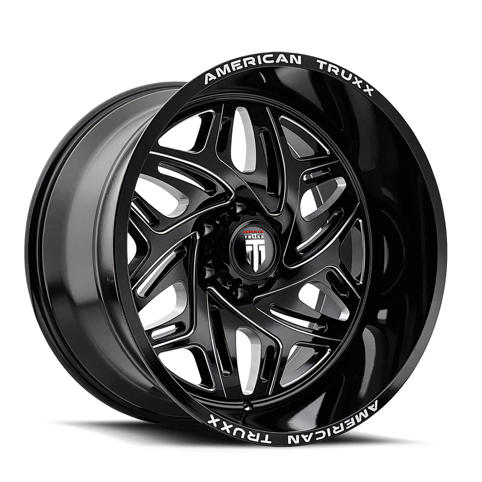 American Truxx EUPHORIA – 20x10, 5x127, -19 – Gloss Black Milled