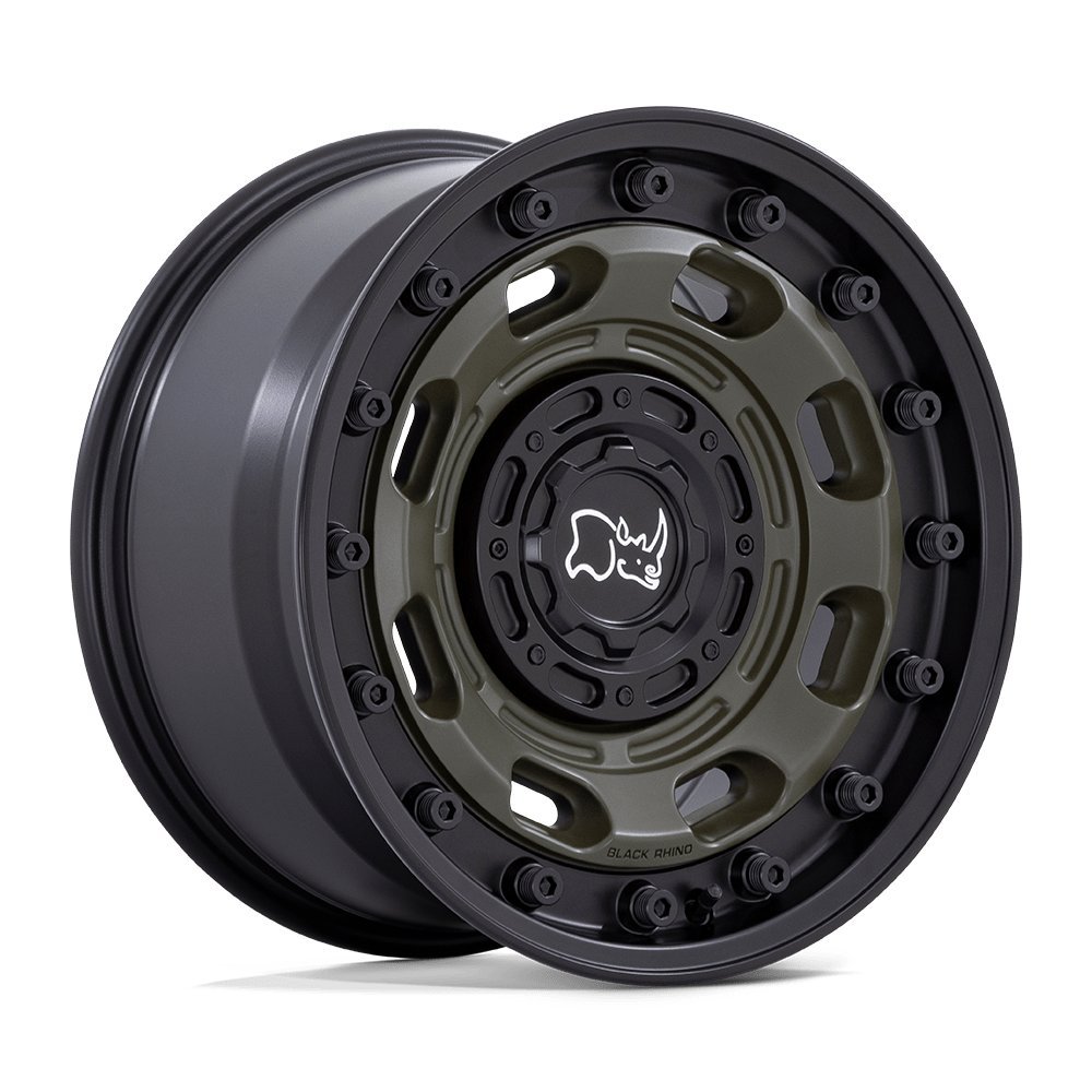 Black Rhino Hard Alloys ATLAS – 17X8.5 – 6X135/6X139.7 – -10 mm – OLIVE DRAB GREEN W/ BLACK LIP