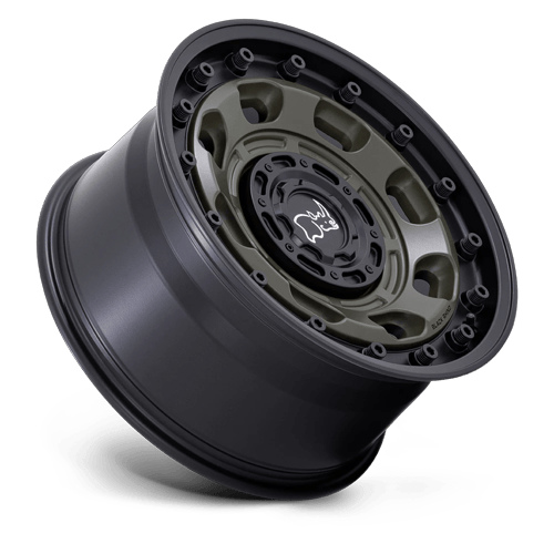 Black Rhino Hard Alloys ATLAS – 20X10 – 6X135/6X139.7 – -18 mm – OLIVE DRAB GREEN W/ BLACK LIP