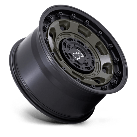 Black Rhino Hard Alloys ATLAS – 20X10 – 6X135/6X139.7 – -18 mm – OLIVE DRAB GREEN W/ BLACK LIP