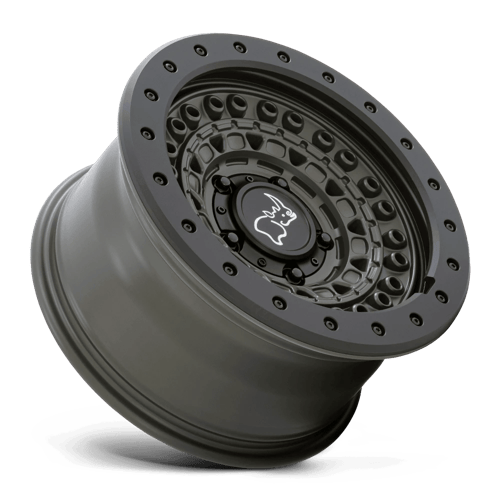 Black Rhino Hard Alloys BARRICADE – 17X8.5 – 5X127 – -18 mm – OLIVE DRAB GREEN W/ BLK ROCK