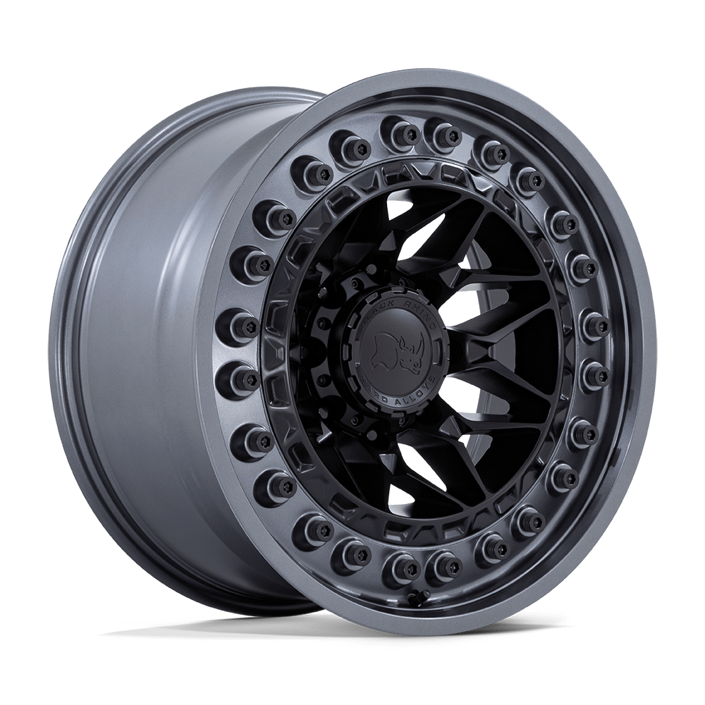 Black Rhino Hard Alloys ALPHA – 20X10 – 6X139.7 – -18 mm – MATTE BLACK W/ GUNMETAL LIP
