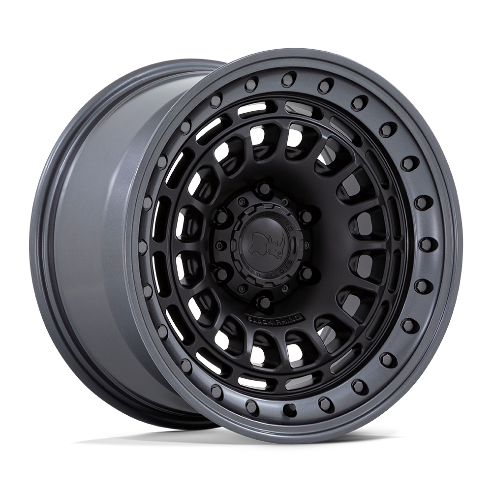 Black Rhino Hard Alloys BR014 SAHARA – 17X9 – 6X139.7 – 0 mm – MATTE BLACK W/ GUNMETAL LIP