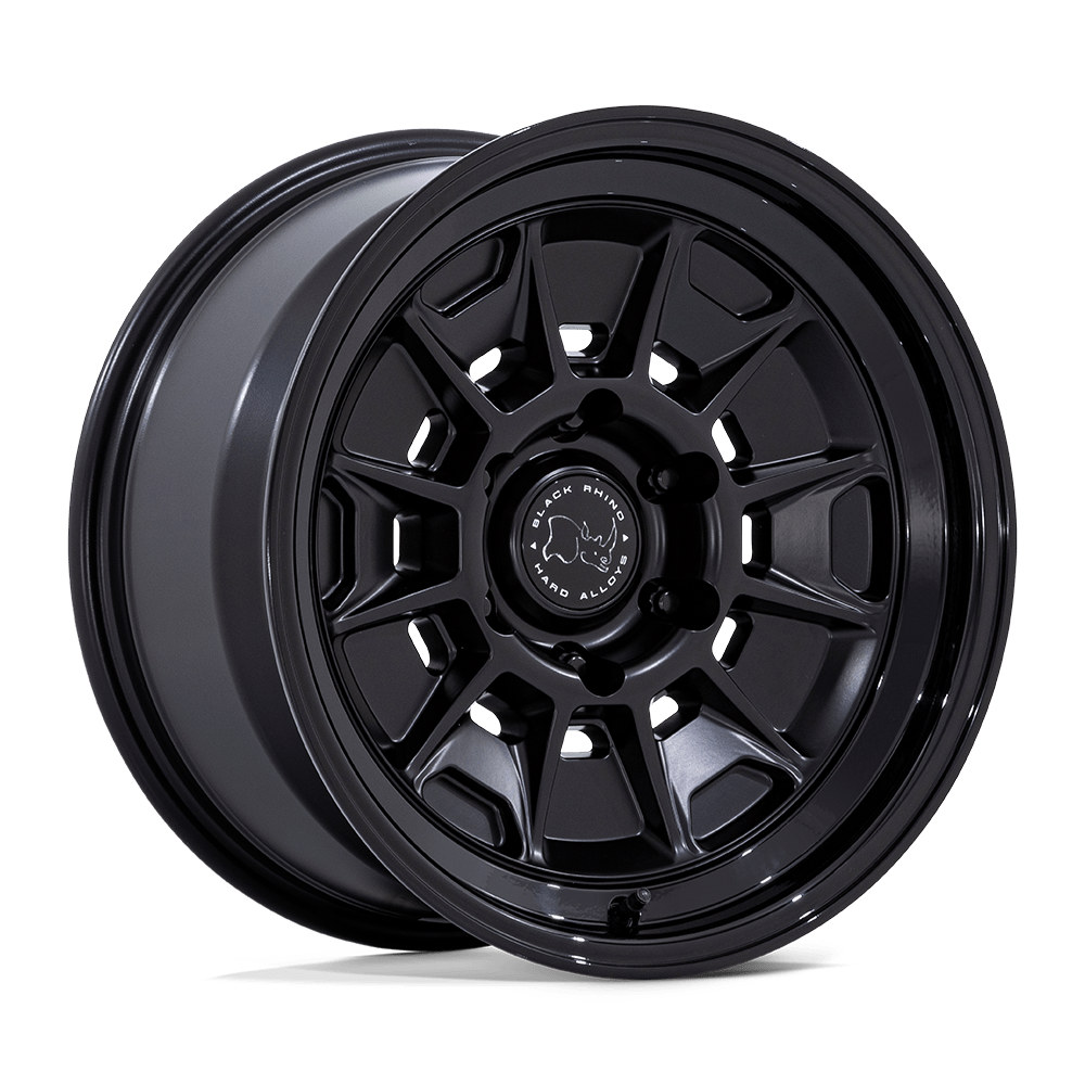 Black Rhino Hard Alloys BR021 MONDO – 17X9 – 6X139.7 – -38 mm – MATTE BLACK W/ GLOSS BLACK LIP