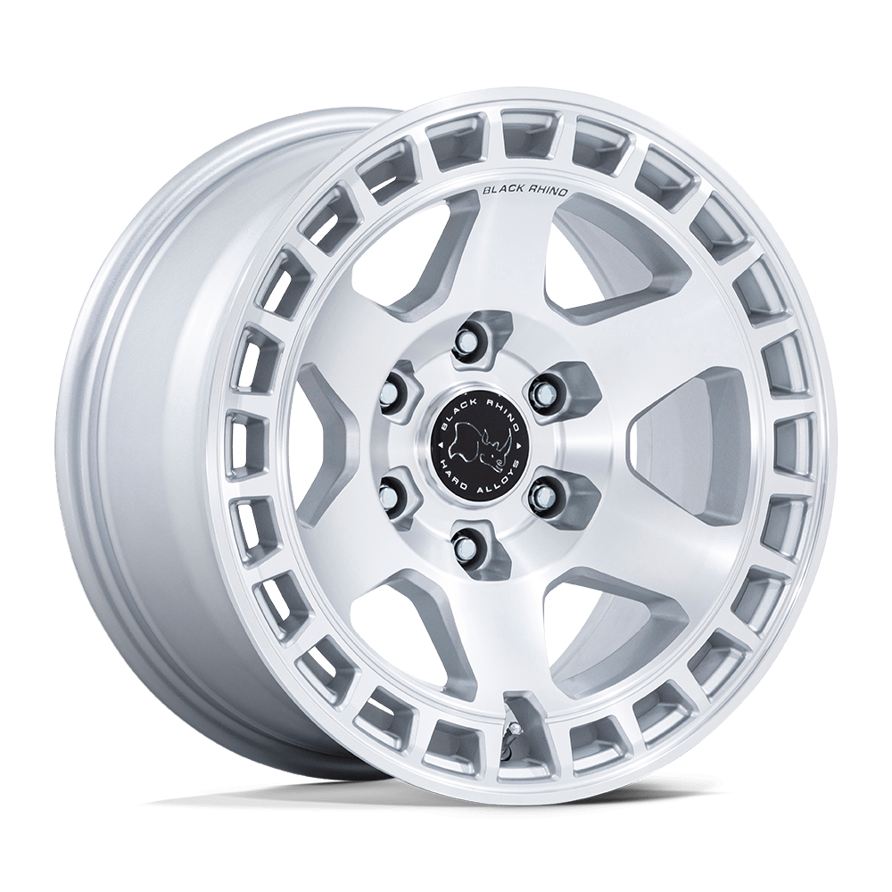 Black Rhino Hard Alloys BR022 BAHARI – 17X8.5 – 6X139.7 – -10 mm – GLOSS SILVER W/ MACHINED FACE