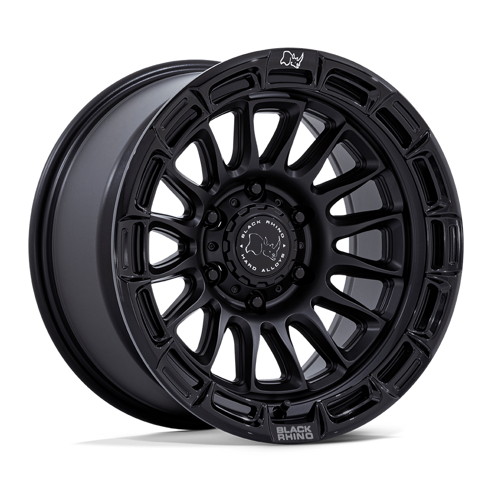 Black Rhino Hard Alloys BR025 RIVAL – 20X9 – 6X135 – 1 mm – MATTE BLACK W/ GLOSS BLK-LP