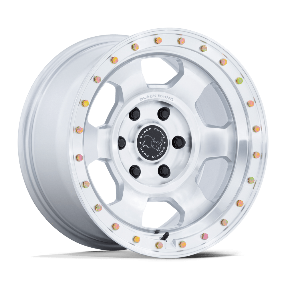 Black Rhino Hard Alloys BR029 TROOPER – 17X8.5 – 6X139.7 – -10 mm – GLOSS SILVER W/ MACHINED FACE