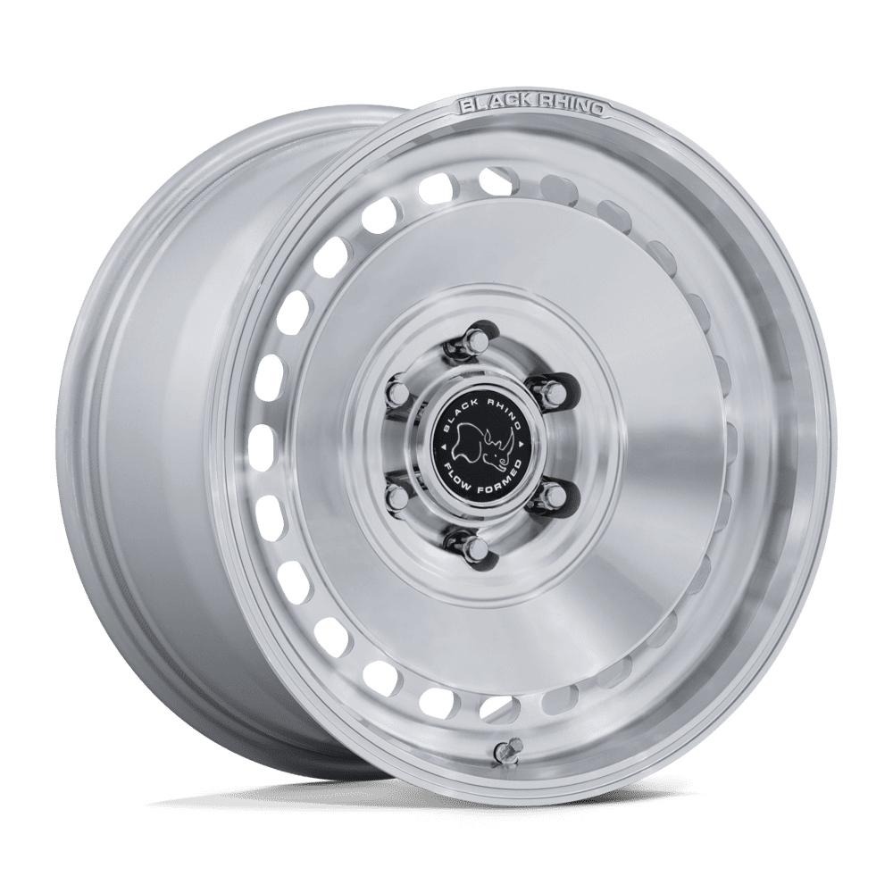 Black Rhino Hard Alloys BR036 BASIN – 17X8.5 – 6X135 – 25 mm – GLOSS SILVER W/ MACHINED FACE