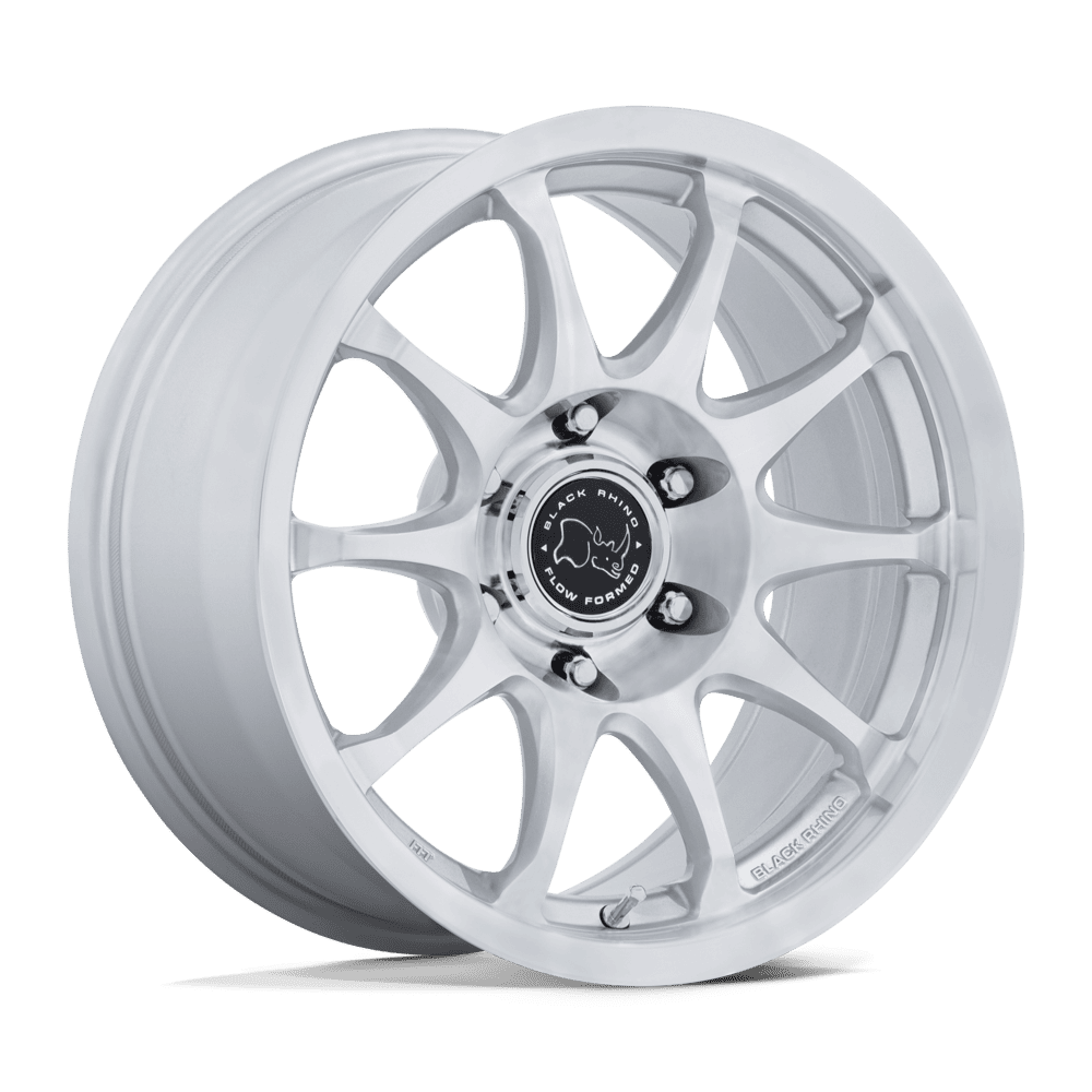 Black Rhino Hard Alloys BR038 RONIN – 17X8.5 – 5X127 – 0 mm – GLOSS SILVER W/ MACHINED FACE