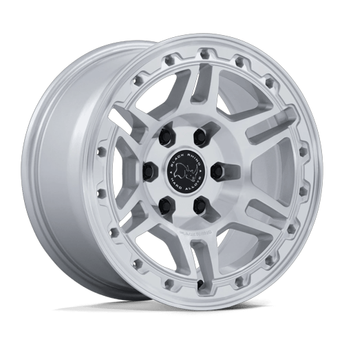 Black Rhino Hard Alloys BR039 VANGUARD – 17X8 – 6X114.3 – 32 mm – GLOSS SILVER W/ MACHINED FACE