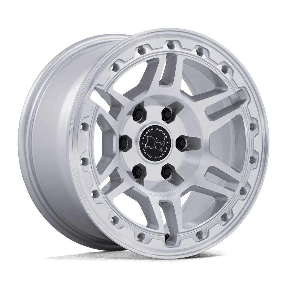 Black Rhino Hard Alloys BR039 VANGUARD – 20X9 – 6X139.7 – 15 mm – GLOSS SILVER W/ MACHINED FACE