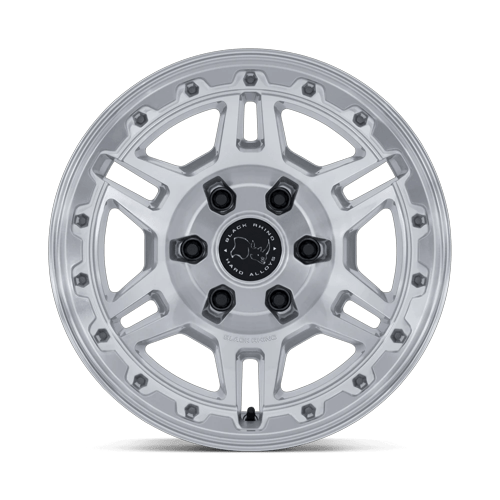 Black Rhino Hard Alloys BR039 VANGUARD – 17X8 – 6X114.3 – 32 mm – GLOSS SILVER W/ MACHINED FACE