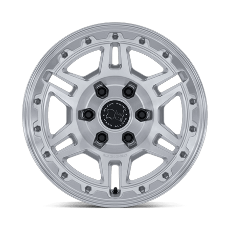 Black Rhino Hard Alloys BR039 VANGUARD – 17X8 – 6X114.3 – 32 mm – GLOSS SILVER W/ MACHINED FACE