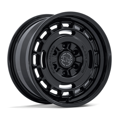Black Rhino Hard Alloys BR600 VAGABOND – 17X8.5 – 6X139.7 – 25 mm – MATTE BLACK W/ GLOSS BLACK LIP