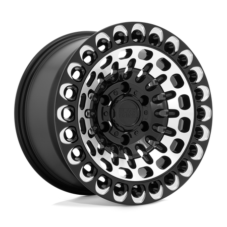 Black Rhino Hard Alloys LABYRINTH – 17X9.5 – 6X139.7 – 12 mm – GLOSS BLACK W MACH FACE & MILL