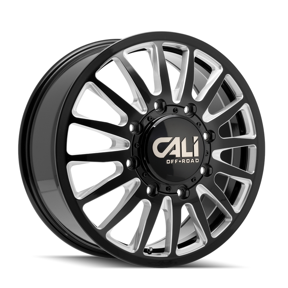 Cali Off-Road SUMMIT DUALLY – 22x8.25, 8x200, -232 – Gloss Black Milled