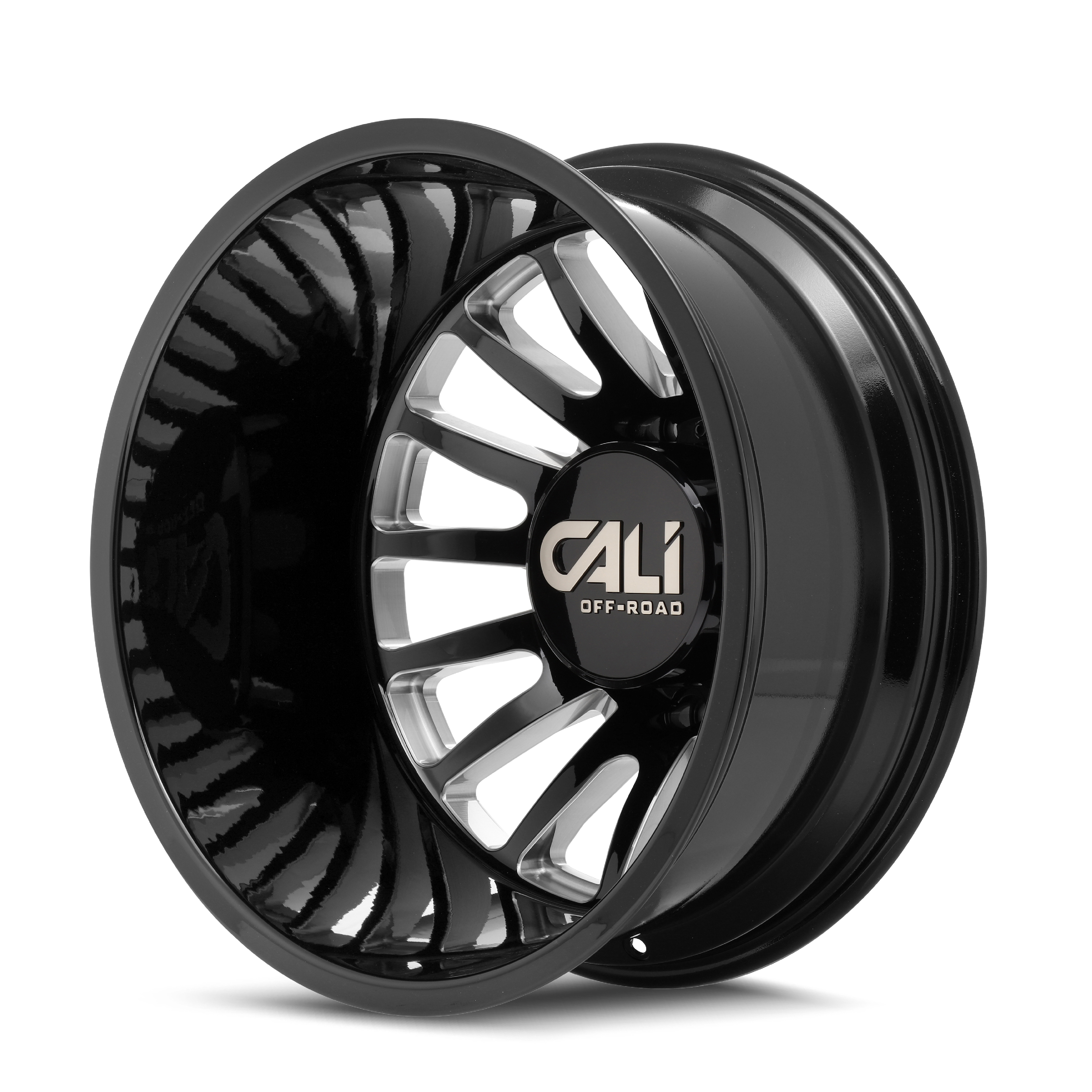 Cali Off-Road SUMMIT DUALLY – 22x8.25, 8x200, -232 – Gloss Black Milled