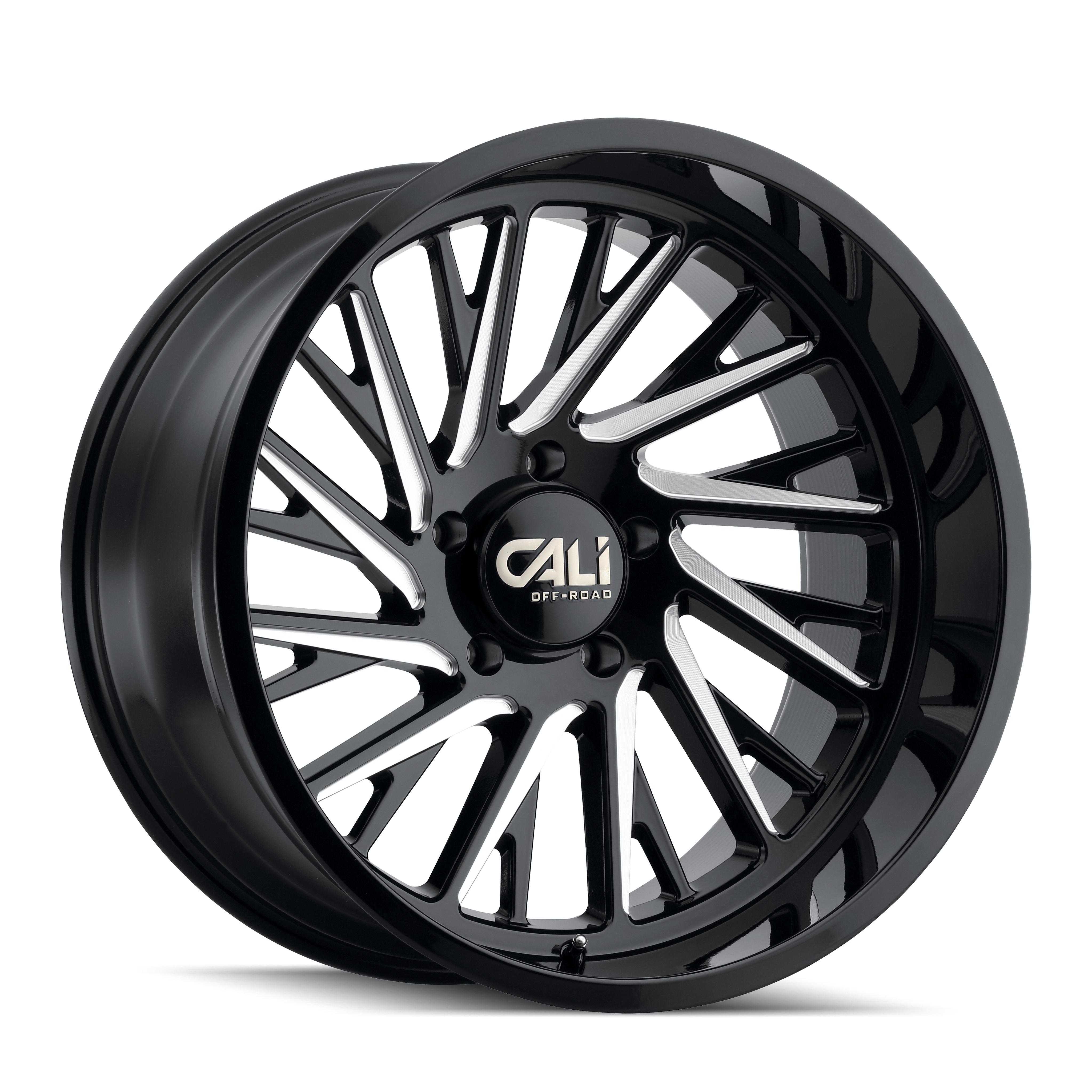 Cali Off-Road PURGE – 24x14, 6x139.7, -76 – Gloss Black Milled