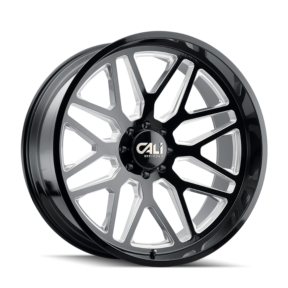 Cali Off-Road INVADER – 20x10, 8x165.1, -25 – Gloss Black Milled