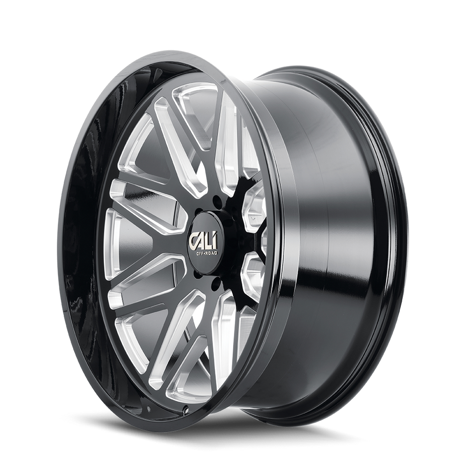 Cali Off-Road INVADER – 22x12, 6x139.7, -51 – Gloss Black Milled