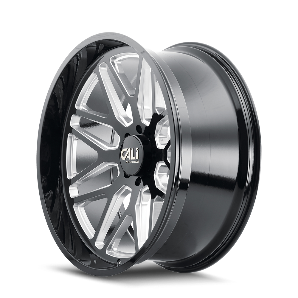 Cali Off-Road INVADER – 20x10, 8x165.1, -25 – Gloss Black Milled