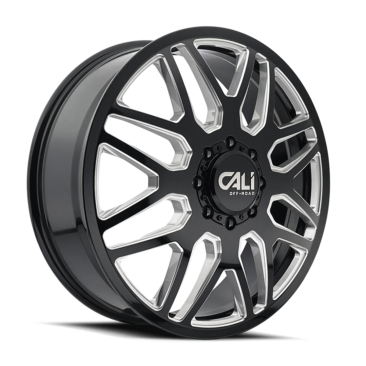 Cali Off-Road INVADER DUALLY – 24x8.25, 8x210, -232 – Gloss Black Milled