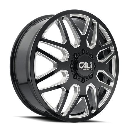 Cali Off-Road INVADER DUALLY – 24x8.25, 8x210, -232 – Gloss Black Milled