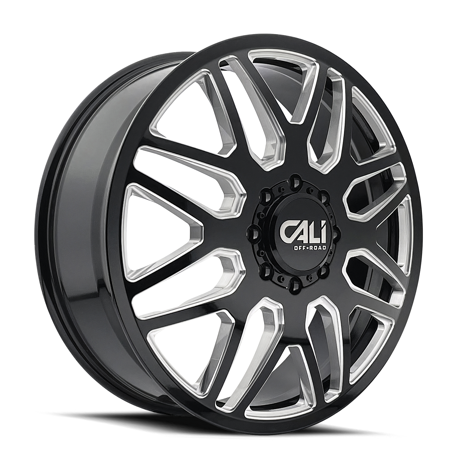 Cali Off-Road INVADER DUALLY – 22x8.25, 8x200, +115 – Gloss Black Milled