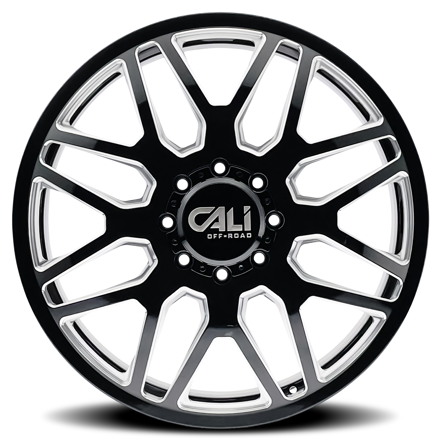 Cali Off-Road INVADER DUALLY – 22x8.25, 8x210, -232 – Gloss Black Milled