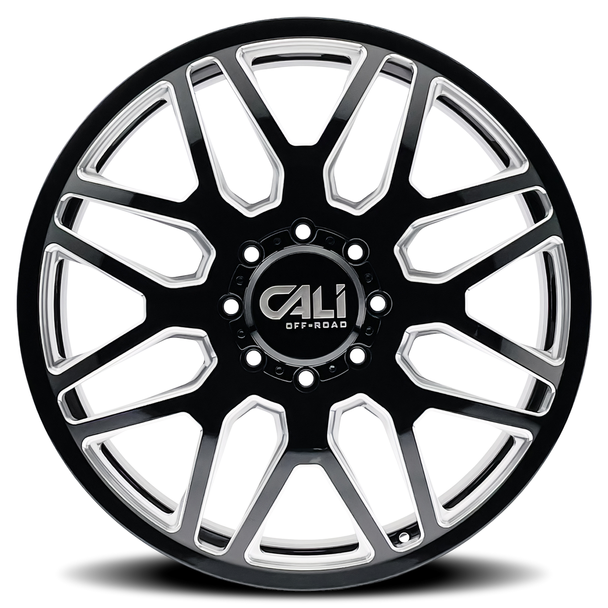 Cali Off-Road INVADER DUALLY – 24x8.25, 8x210, -232 – Gloss Black Milled