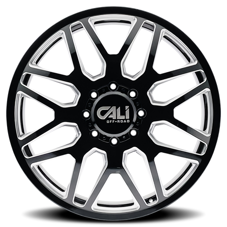 Cali Off-Road INVADER DUALLY – 24x8.25, 8x210, -232 – Gloss Black Milled
