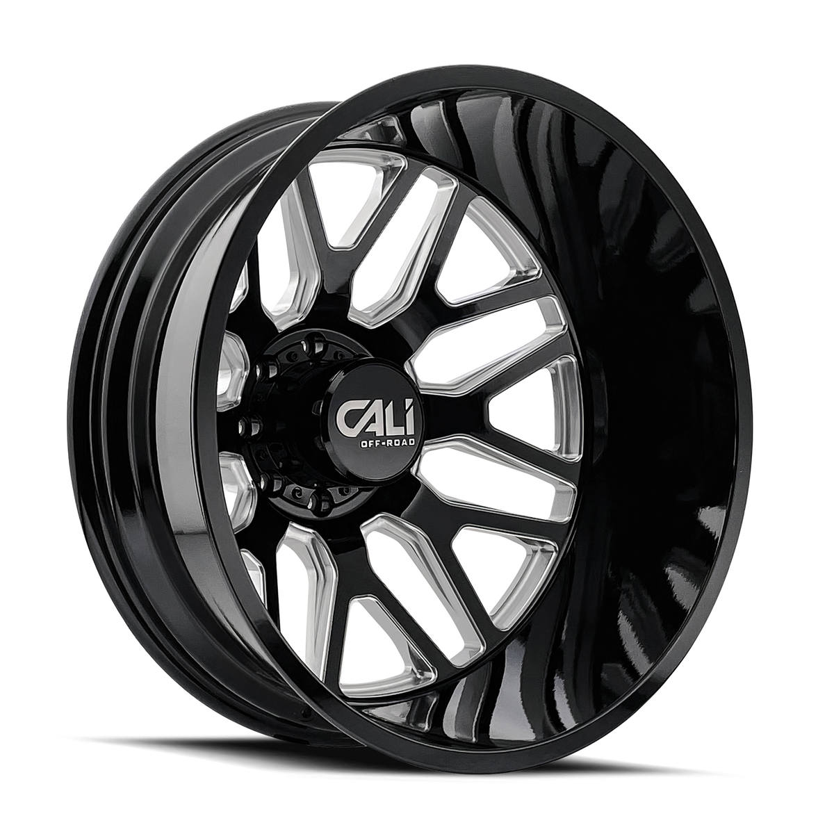 Cali Off-Road INVADER DUALLY – 22x8.25, 8x165.1, +115 – Gloss Black Milled