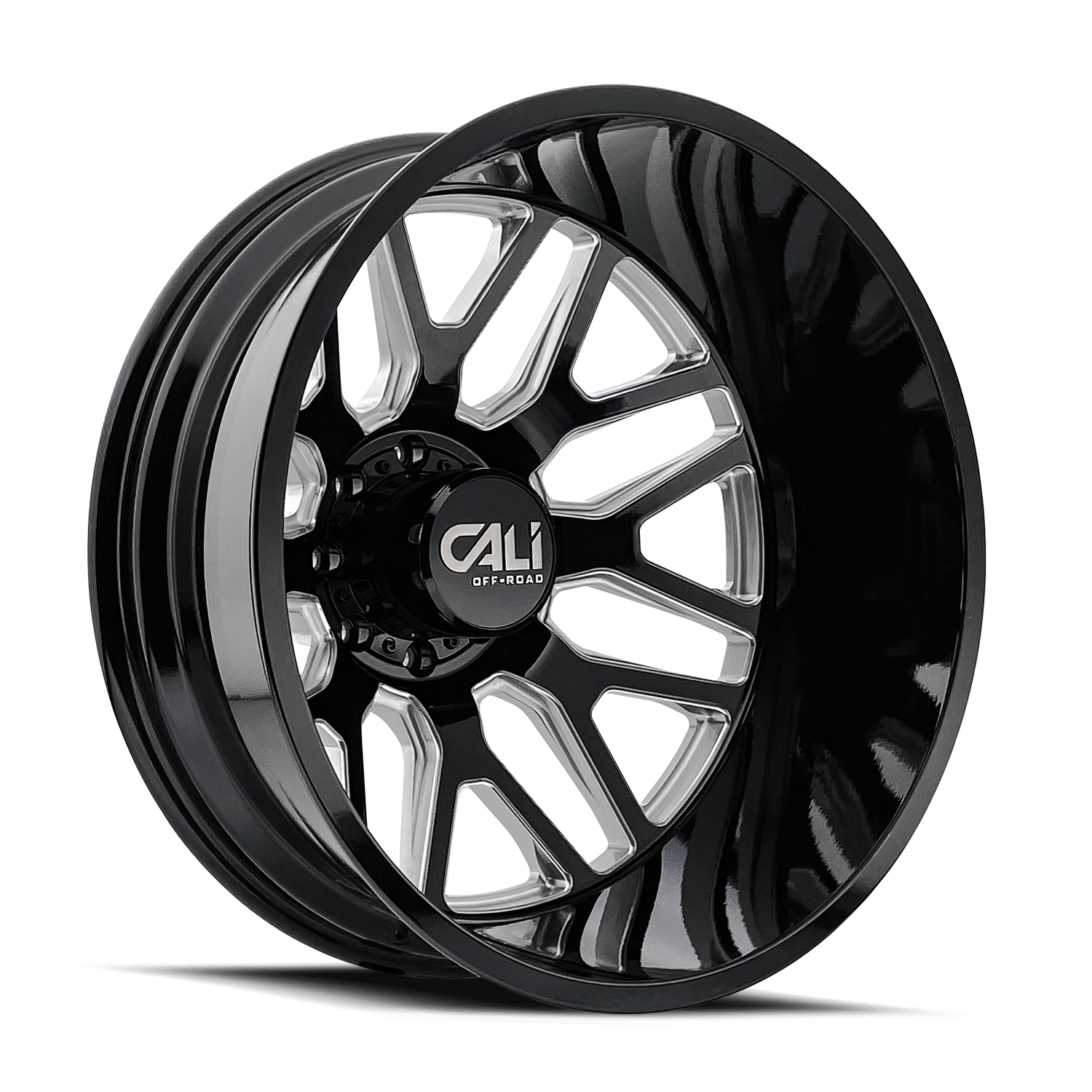 Cali Off-Road INVADER DUALLY – 22x8.25, 8x165.1, +115 – Gloss Black Milled