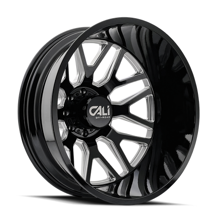 Cali Off-Road INVADER DUALLY – 22x8.25, 8x210, -192 – Gloss Black Milled