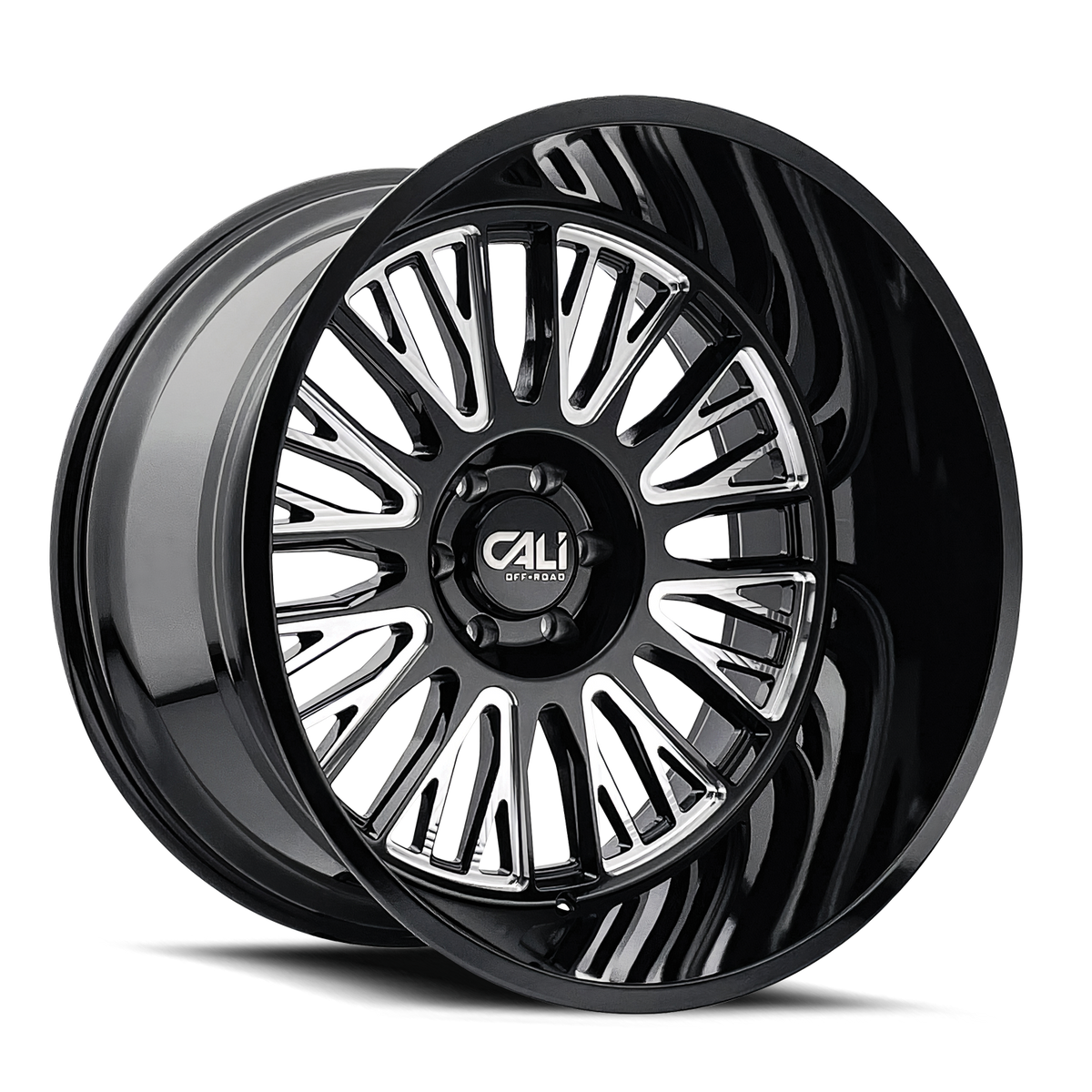 Cali Off-Road VERTEX – 20x10, 6x139.7, -25 – Gloss Black Milled