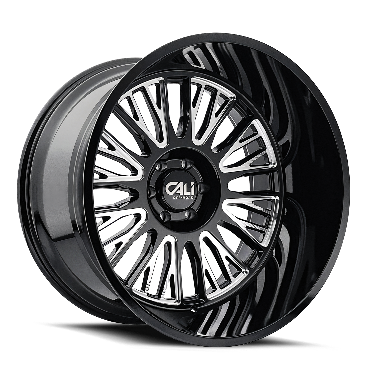Cali Off-Road VERTEX – 20x10, 6x139.7, -25 – Gloss Black Milled