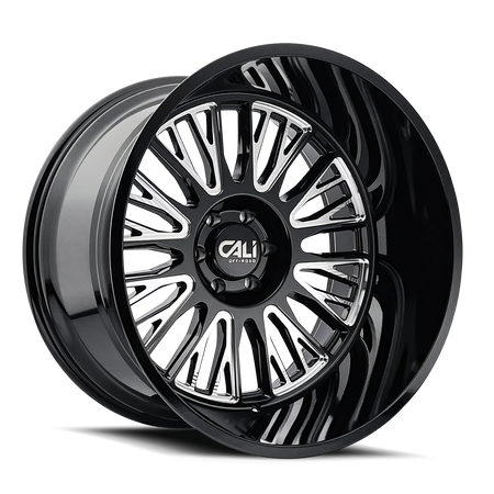 Cali Off-Road VERTEX – 20x10, 6x139.7, -25 – Gloss Black Milled