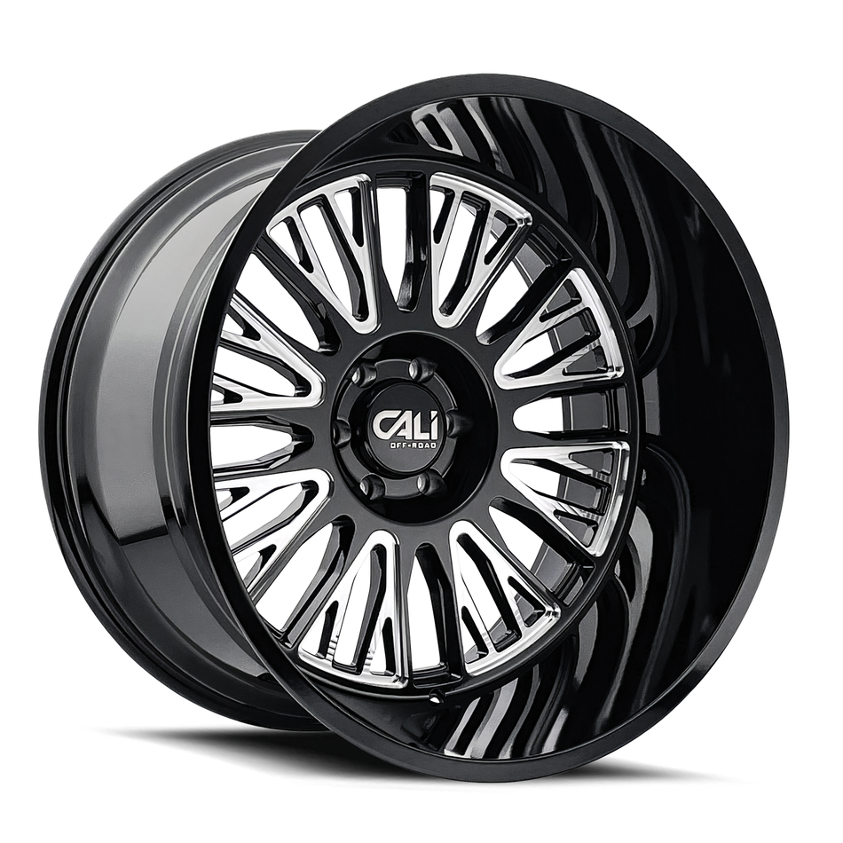 Cali Off-Road VERTEX – 20x10, 6x139.7, -25 – Gloss Black Milled